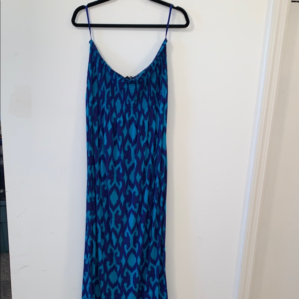 Gap Blue and teal Patterned Maxi Dress